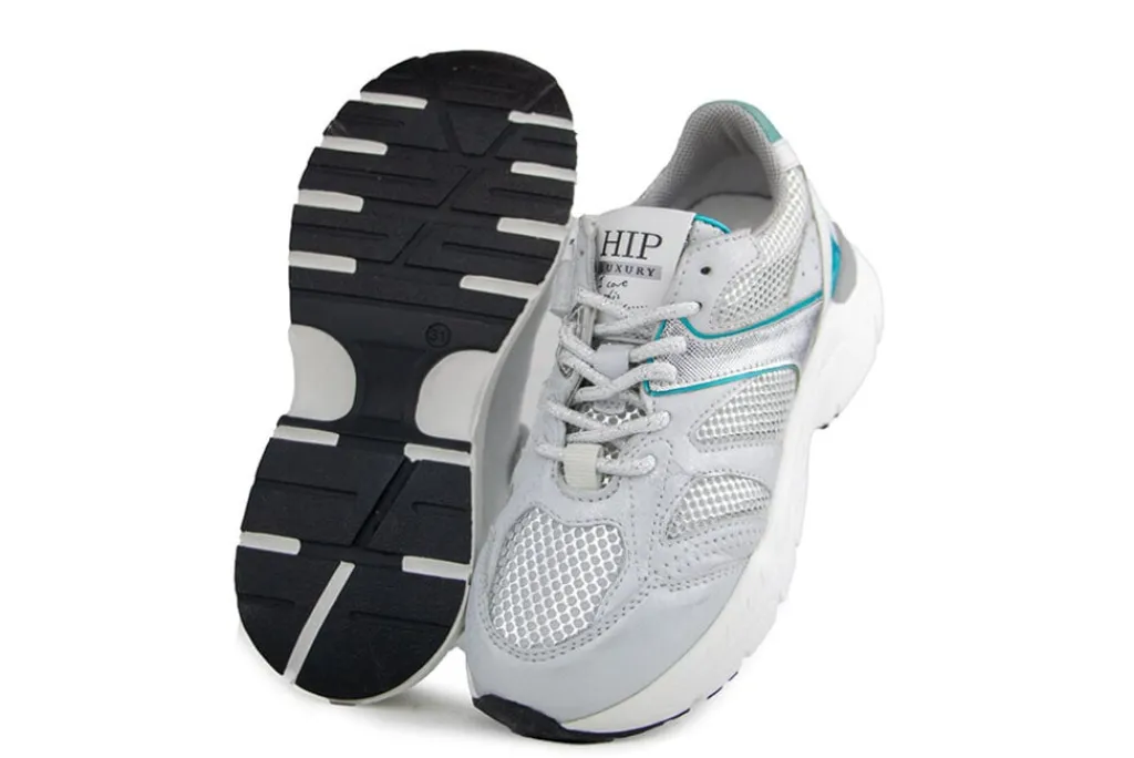 Sneakers^HIP Sneaker Zilver Combi