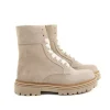 Veterboots En Bikerboots^HIP Veterboot Beige Suede Combi