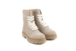 Veterboots En Bikerboots^HIP Veterboot Beige Suede Combi