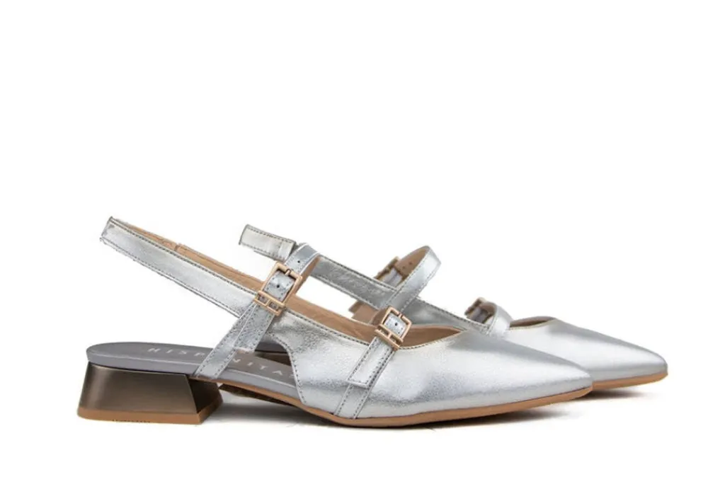 Pumps^Hispanitas Slingback Pump Dali Menorca Silver