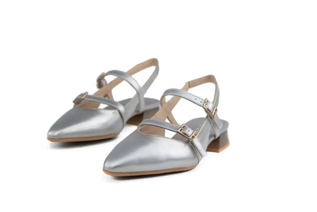Pumps^Hispanitas Slingback Pump Dali Menorca Silver
