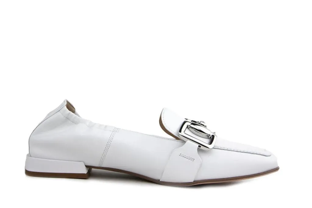 Loafers / Instappers^Högl Hogl Loafer Weiss Silber