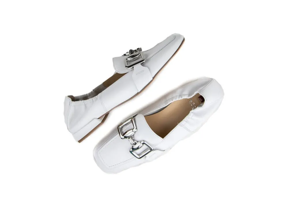 Loafers / Instappers^Högl Hogl Loafer Weiss Silber