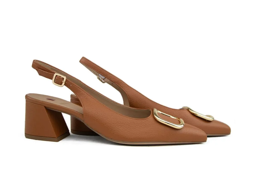 Pumps^Högl Hogl Slingback Pump Cognac Graincalf