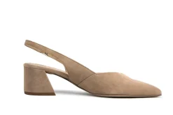 Pumps^Högl Hogl Slingback Pump Taupe Samtkid