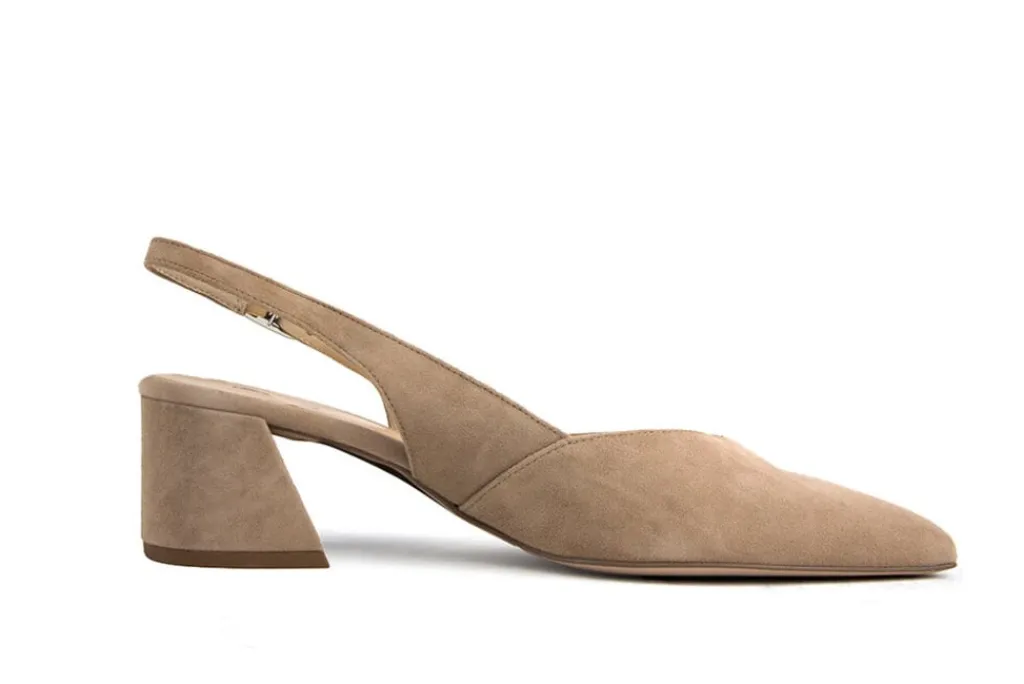 Pumps^Högl Hogl Slingback Pump Taupe Samtkid