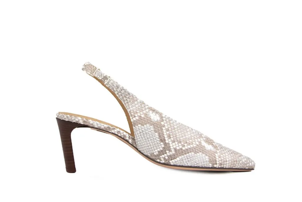 Pumps^Högl Hogl Slingback Pump Taupe Multi Pearlsnake