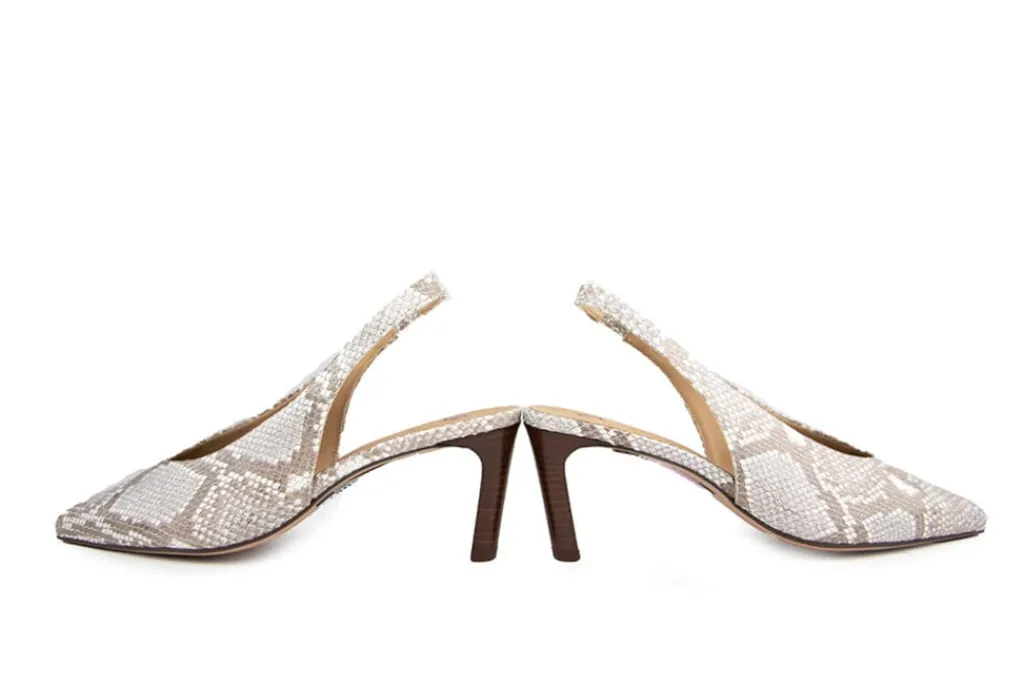 Pumps^Högl Hogl Slingback Pump Taupe Multi Pearlsnake
