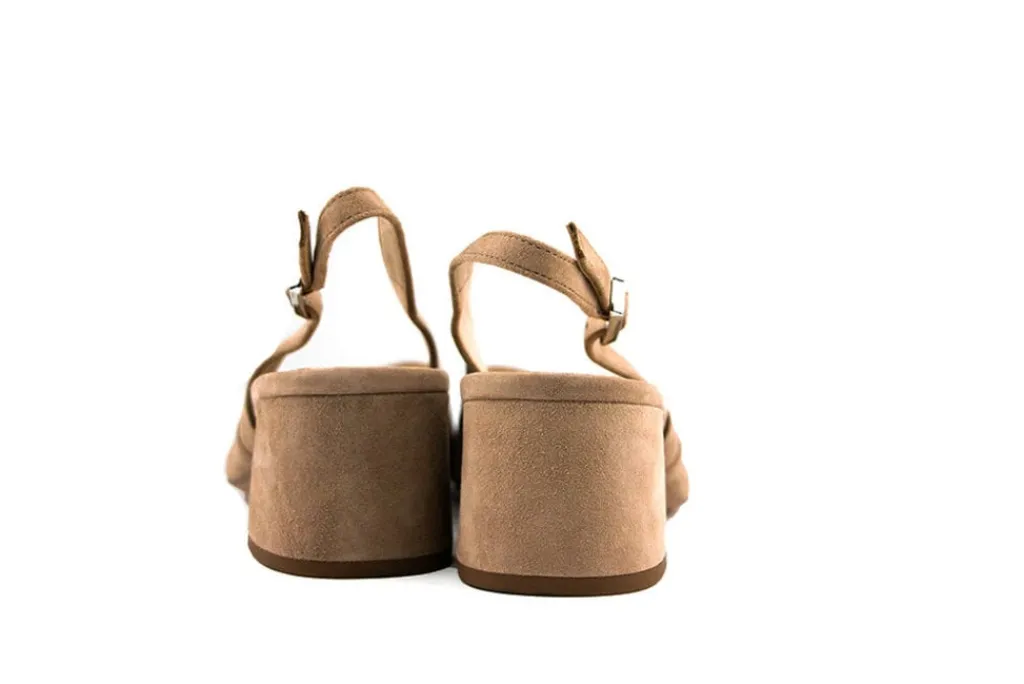 Pumps^Högl Hogl Slingback Pump Taupe Samtkid