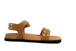 Sandalen | Sandalen En Slippers^IQÔNIC IQONIC Sandaal Lyon 3 Camel Studs