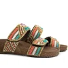 Slippers | Sandalen En Slippers^Lazamani Beads Two Strap Mules Wedge Multi