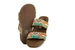 Slippers | Sandalen En Slippers^Lazamani Beads Two Strap Mules Wedge Multi