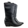 Laarzen^Lazamani Mid High Western Boot Studs Black