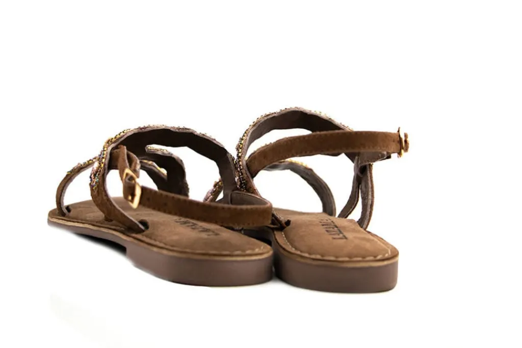 Sandalen | Sandalen En Slippers^Lazamani Sandaal Tan Strass
