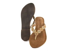 Slippers | Sandalen En Slippers^Lazamani Slipper Beads Small Rounds Goud