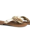 Sandalen En Slippers^Lazamani Slipper Flower Goud Metallic