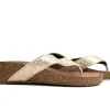 Slippers | Sandalen En Slippers^Lazamani Toe Post Slippers Weave Wedge Gold