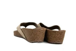 Slippers | Sandalen En Slippers^Lazamani Toe Post Slippers Weave Wedge Gold
