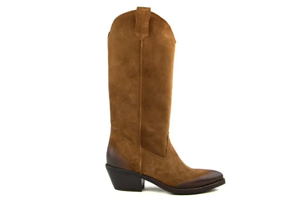 Laarzen^Lazamani Western Boot High Cognac