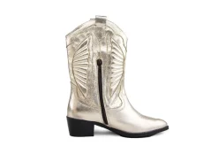 Laarzen^Lazamani Western Boot Metallic Gold