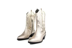 Laarzen^Lazamani Western Boot Metallic Gold