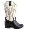 Laarzen^Lazamani Western Boots Offwhite Black