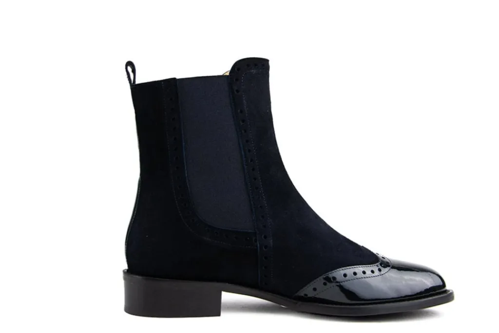 Chelsea Boots^Lilian Chelsea Blu Scuro Vernice Combi