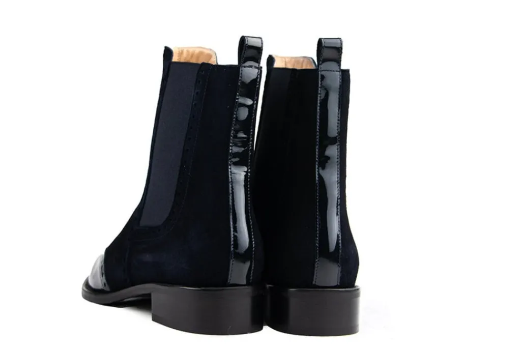 Chelsea Boots^Lilian Chelsea Blu Scuro Vernice Combi