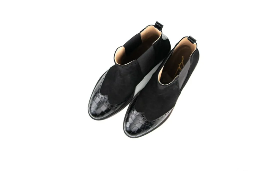 Chelsea Boots^Lilian Chelsea Nero Camoscio Cocco