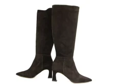 Laarzen^Lilian Laars Donkerbruin Suede