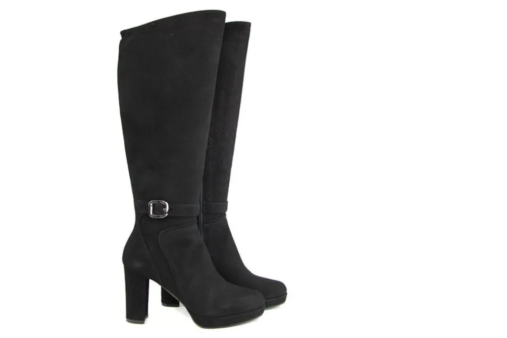 Laarzen^Lilian Laars Plateau Black Suede