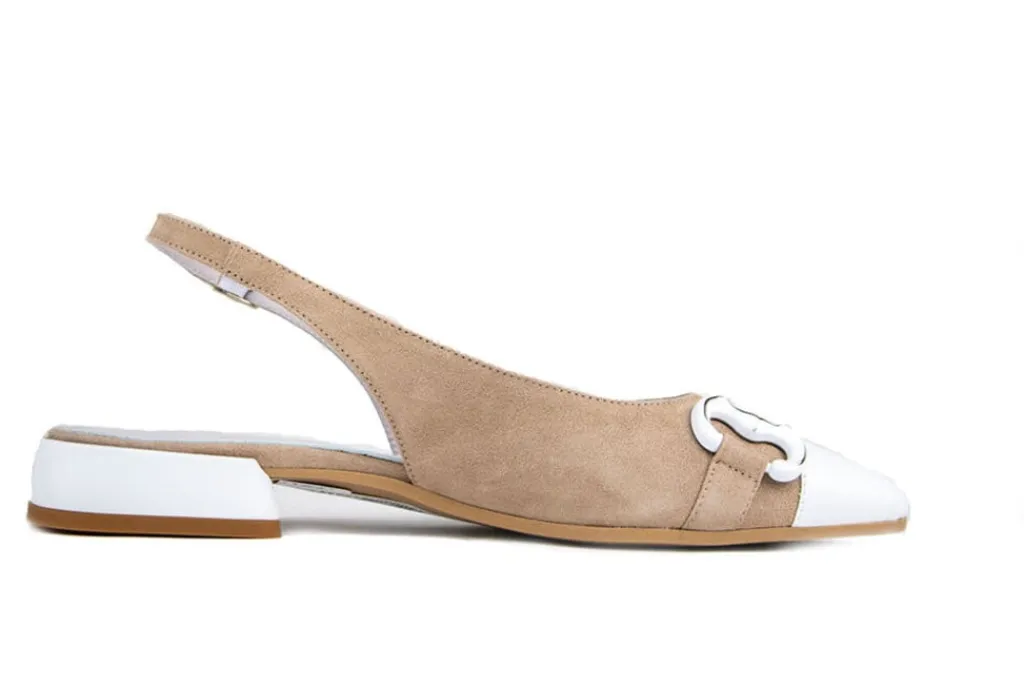 Pumps^Lilian Slingback Bit Beige White