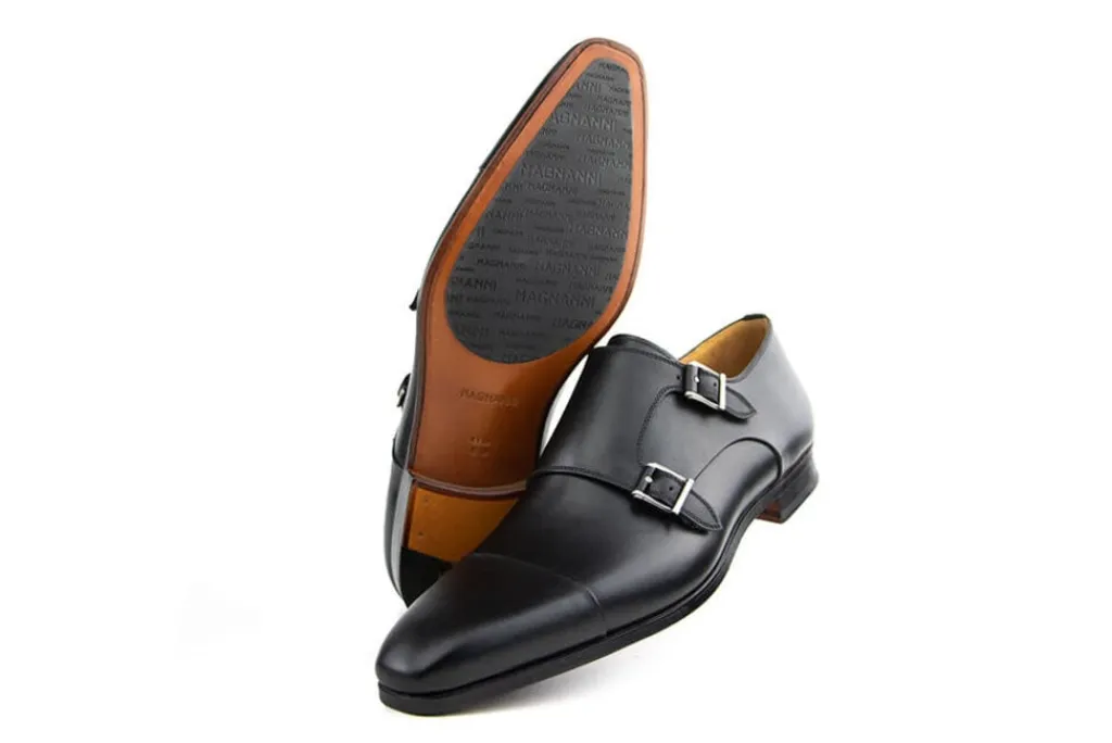 Gespschoenen | Nette Schoenen^Magnanni Gesp Garrett Black Negro Wind