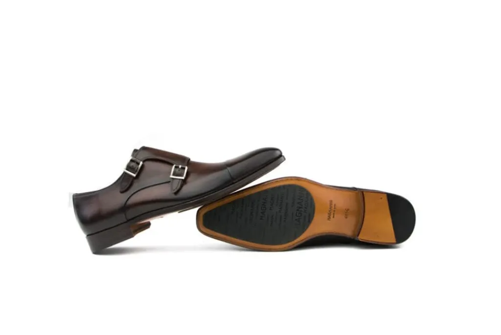 Gespschoenen | Nette Schoenen^Magnanni Gesp Garrett Wind Caoba Mid Brown