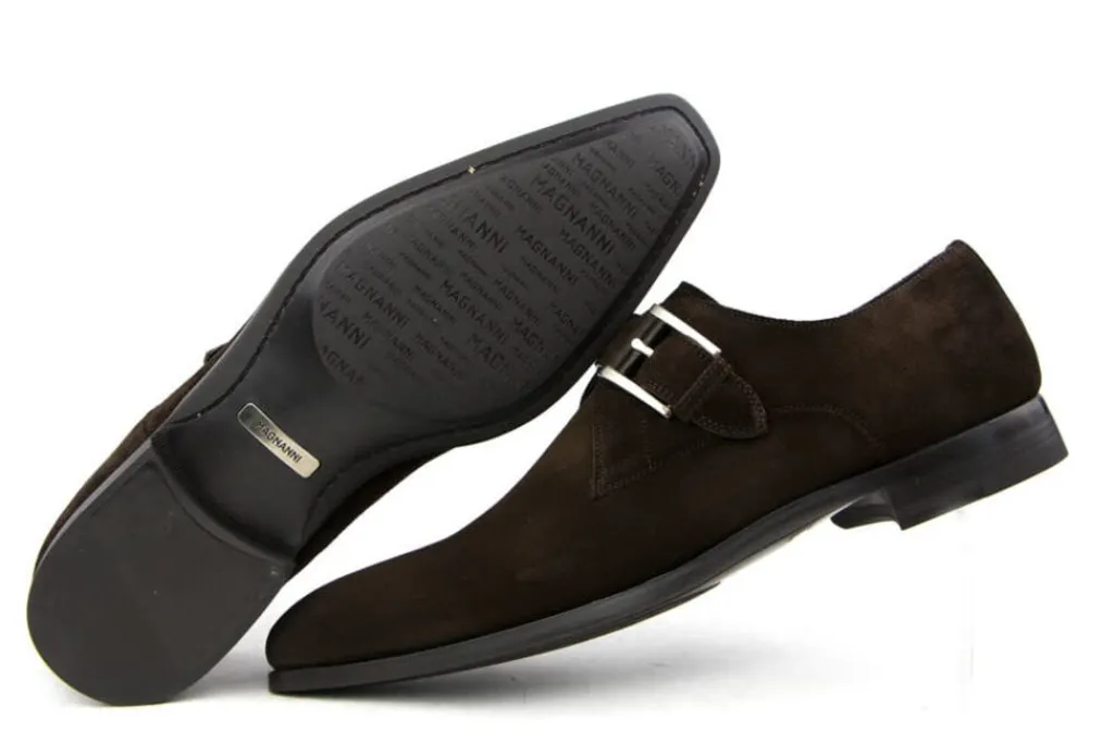Gespschoenen | Nette Schoenen^Magnanni Gesp Schoen Crostidifu Bruin Suede