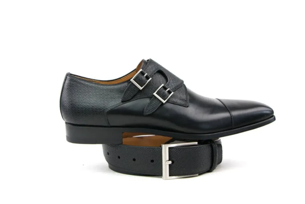 Riemen | Herenaccessoires^Magnanni Riem Wind Grab. Cott Negro