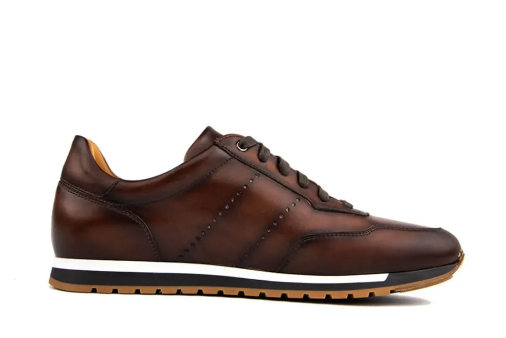 Sneakers^Magnanni Sneaker Caoba Mid Brown Bowei