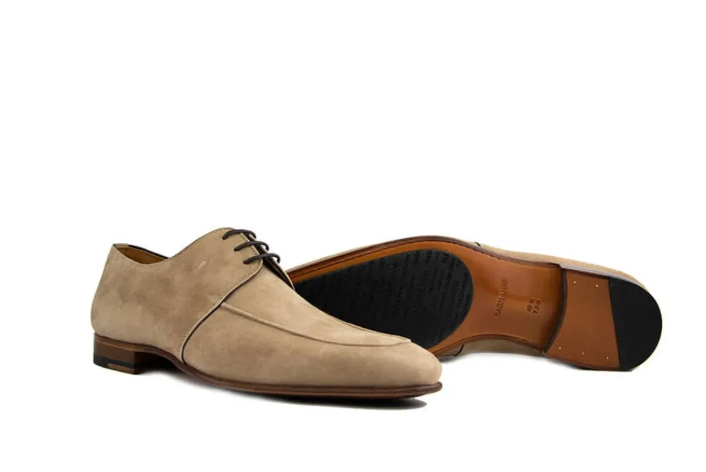 Veterschoenen | Nette Schoenen^Magnanni Veterschoen Taupe Ante Cabra