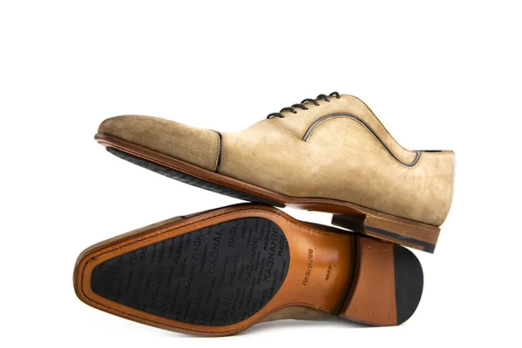 Veterschoenen | Nette Schoenen^Magnanni Veterschoenen Taupe Antidifu Becerrito Marron