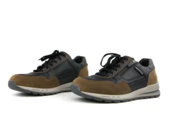 Veterschoenen^Mephisto Bradley Zwart Bruin Combi