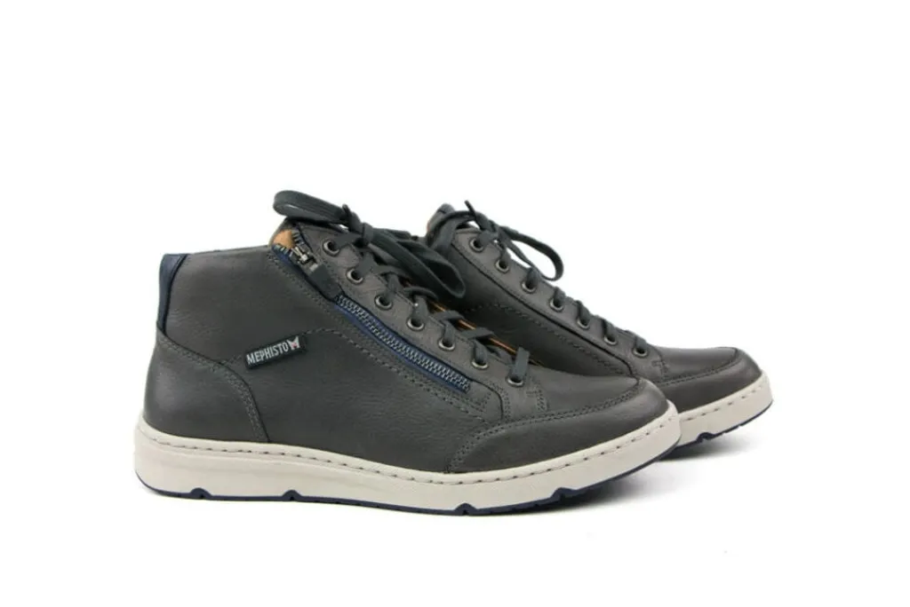 Veterschoenen^Mephisto Hoge Veterschoen Jules Nevada Grijs