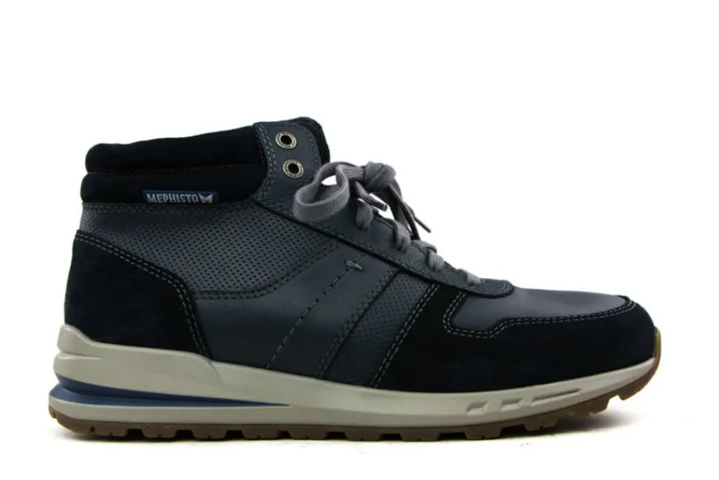Veterschoenen^Mephisto Hoge Veterschoen Boran Blauw