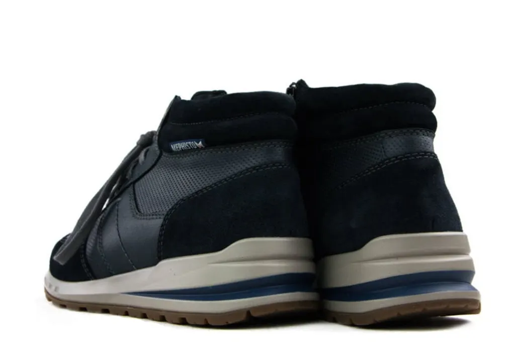 Veterschoenen^Mephisto Hoge Veterschoen Boran Blauw