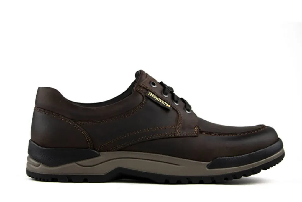 Veterschoenen^Mephisto Veterschoen Charles Donkerbruin