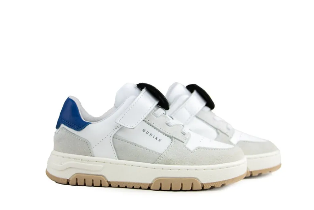 Sneakers^Nubikk Basket Court JR White Combi Blue