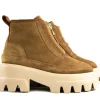 Veterboots En Bikerboots | Enkellaarzen^Nubikk Boots Flore Rock Fur Cognac Suede