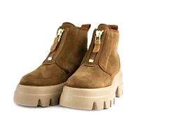 Veterboots En Bikerboots | Enkellaarzen^Nubikk Boots Flore Rock Fur Cognac Suede