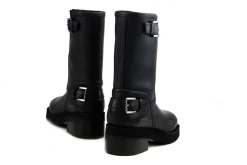 Veterboots En Bikerboots^Nubikk Eve Leva Black Leather