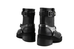 Veterboots En Bikerboots^Nubikk Eve Maryn Black Leather