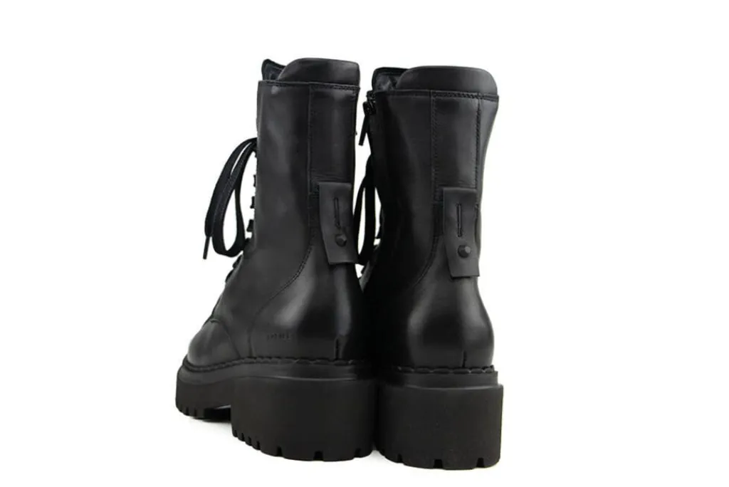 Veterboots En Bikerboots^Nubikk Fae Bobbi Black Leather